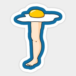 Leggy Funny Egg Meme Sticker